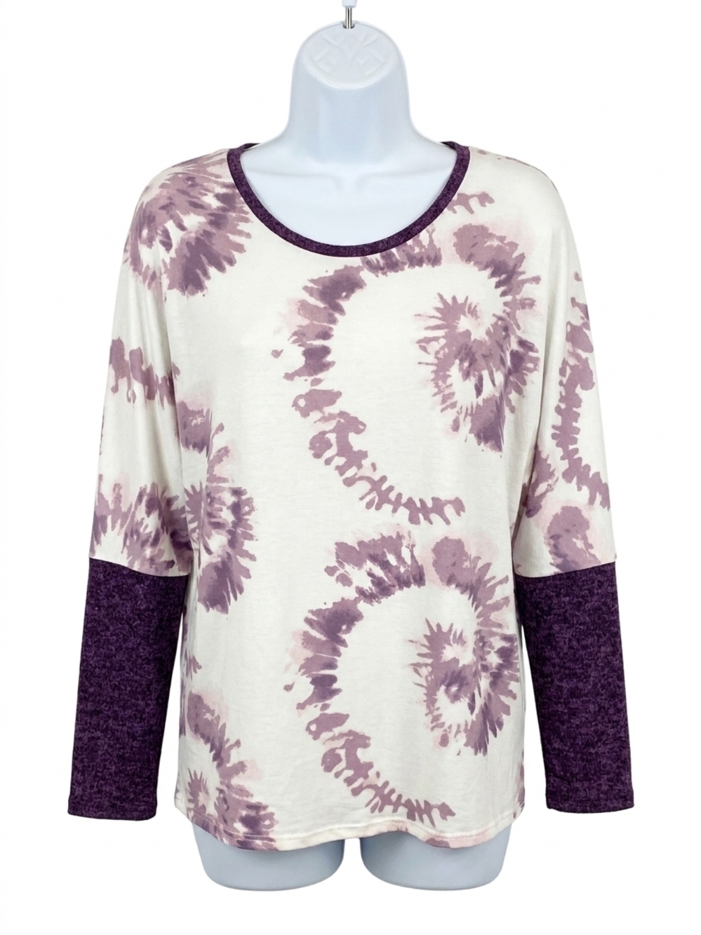 NEW HONEYME swirl dolman sweater in lavender